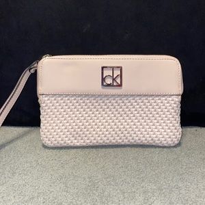 Brand new never used Calvin Klein pink wristlet